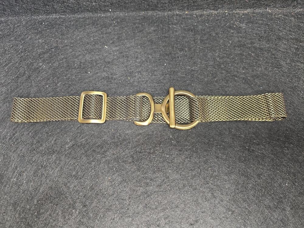 VINTAGE GOLDTONE MESH ADJUSTABLE BELT 22-38"